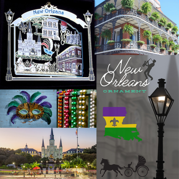 New Orleans Ornament Brass City Landmarks Louisiana - Picture 2 of 7